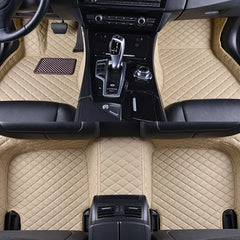 Diamond Leather Wire Ring Car Mat