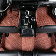 Diamond Leather Wire Ring Car Mat